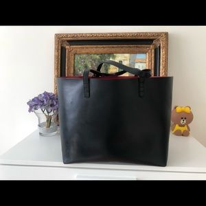 Mansur Gavriel large tote in black.
